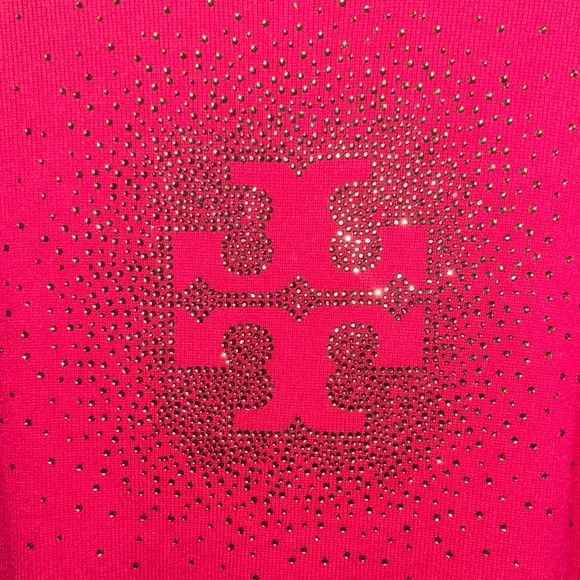 Tory Burch Vibrant Pink Crew Neck Sweater size Small - Picture 4 of 7